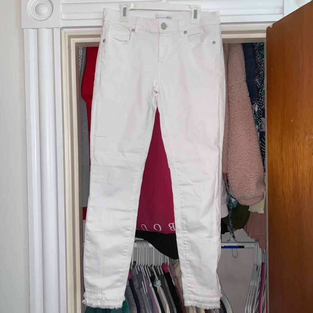 Loft white ankle skinny jeans - Picture 2 of 4